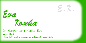 eva komka business card