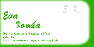 eva komka business card